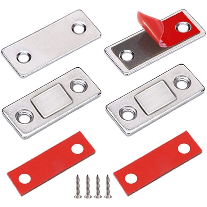foto del prodotto langray chiusura magnetica magnete per ante dell armadio 2 pezzi chiusura magnetica molto sottile da attaccare sul magnete adesivo chiusura per