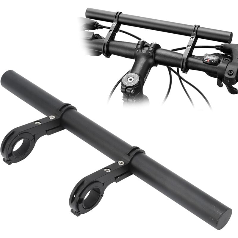 foto del prodotto rapanda deposito bici, prolunga manubrio bici supporto per telefono leggero 20cm lega di alluminio staffa di prolunga manubrio bici supporto per