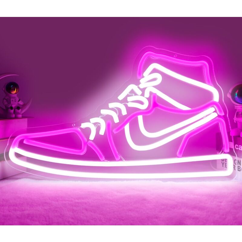 foto del prodotto sneaker insegna al neon per scarpe sportive, insegne luminose a led per ragazzi, per camera da letto, grotta dell uomo, casa, feste, pub, bar,