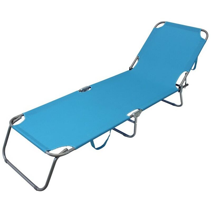 foto del prodotto brandina acciaio verniciato 18 mm rimini tessuto oxfor blu verde 188x55x24,5h