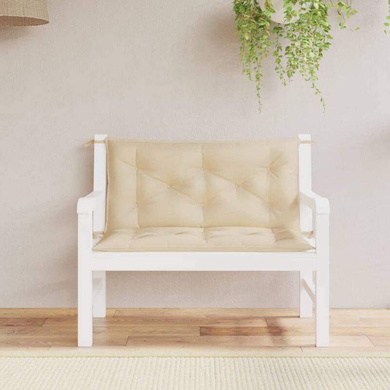 foto del prodotto cuscini panca da giardino 2pz beige 100x50x7cm tessuto oxford vidaxl