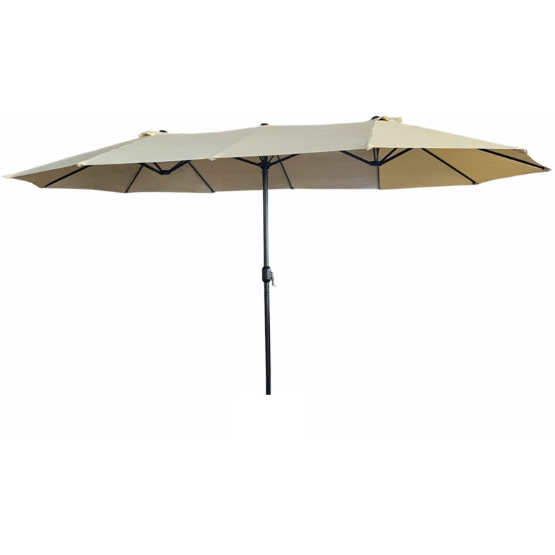 foto del prodotto ombrellone doppio da giardino tilia beige peso 12,3 kg dimensioni 460x270x245 cm