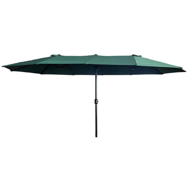 foto del prodotto ombrellone doppio da giardino tilia verde scuro peso 12,3 kg dimensioni 460x270x245 cm