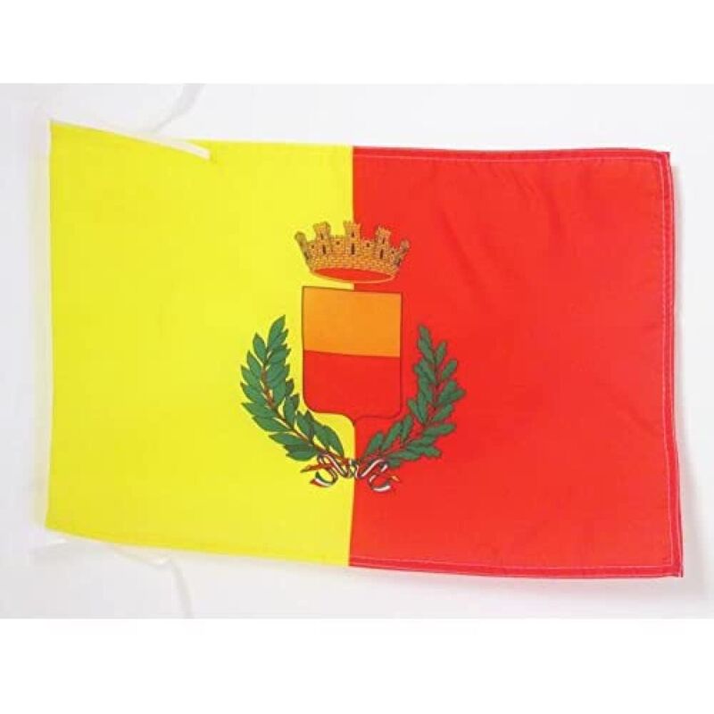 foto del prodotto az flag bandiera citt di napoli con stemma 45x30cm bandierina napolitana 30 x 45 cm cordicelle
