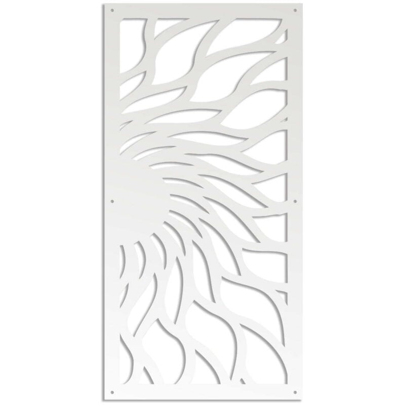 foto del prodotto hot sun pannello in pvc traforato parasole colore bianco misura 47x94 cm