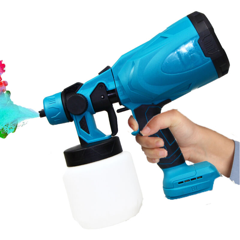 foto del prodotto teetok spruzzatore di vernice senza fili hvlp pistola a spruzzo elettrica da 550 w pistola per verniciatura a mano per recinzione, senza