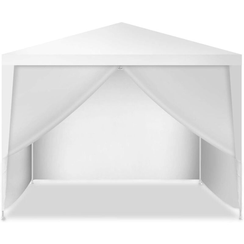 foto del prodotto gazebo pieghevole 3x3m con 4 pareti laterali rimovibili e 2 finestre decorative, gazebo da giardino a montaggio rapido, padiglione pieghevole adatto