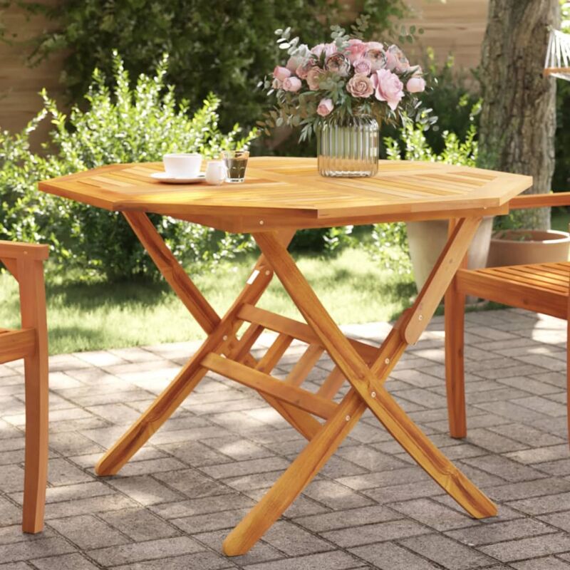 foto del prodotto tavolo da giardino pieghevole 110x75cm legno massello d acacia vidaxl