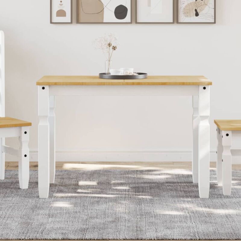 foto del prodotto vidaxl tavolo da pranzo corona 112x60x75 cm in legno massello di pino
