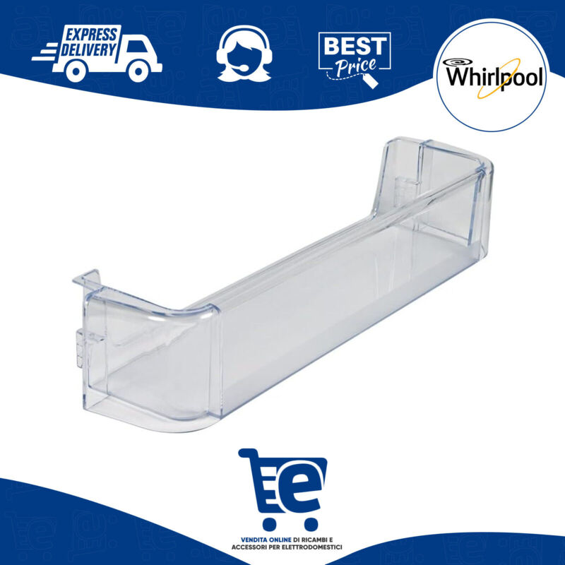 foto del prodotto balconcino portabottiglie sportello frigorifero whirlpool originale 481010467690