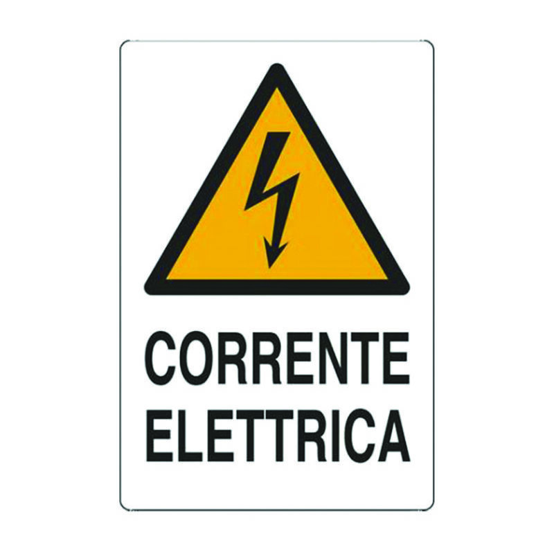 foto del prodotto cartello corrente elettrica cm.20x30h.