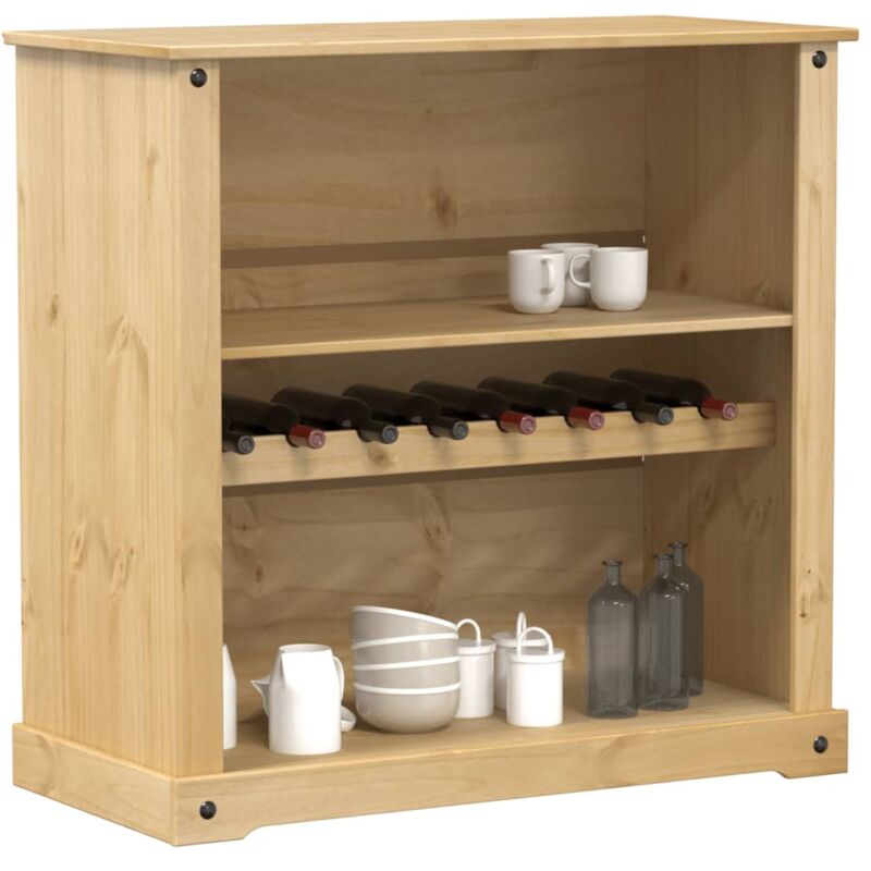 foto del prodotto cantinetta per vini corona 107,5x51x105,5cm legno massello pino vidaxl
