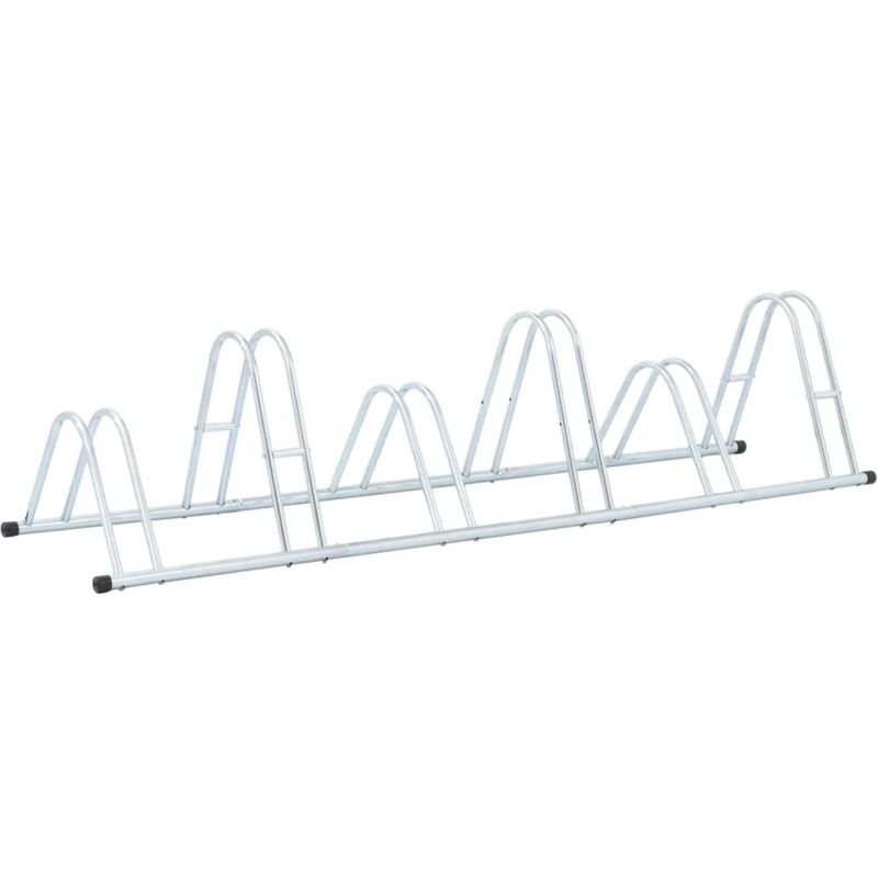 foto del prodotto vidaxl supporto per 6 bici da pavimento autoportante acciaio zincato