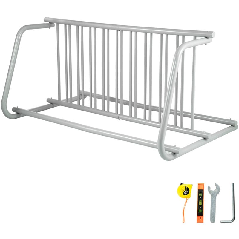 foto del prodotto mophorn vevor portabici da pavimento per 10 biciclette, lunghezza 150 cm, portabici in acciaio, capienza 10 biciclette, portabici per garage,