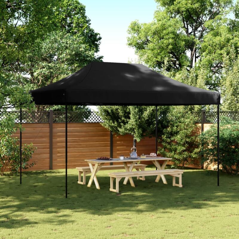 foto del prodotto vidaxl tenda da festa pieghevole pop up nero 292x292x315 cm