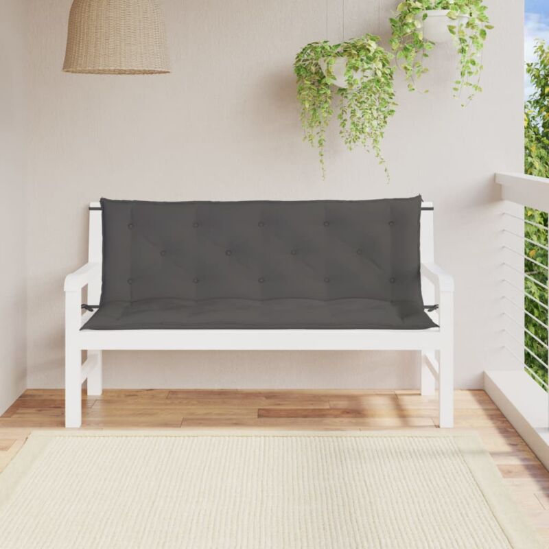 foto del prodotto cuscini panca giardino 2pz antracite 150x50x7cm tessuto oxford vidaxl