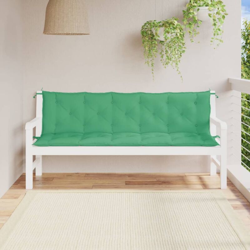 foto del prodotto cuscini panca da giardino 2pz verdi 180x50x7cm tessuto oxford vidaxl