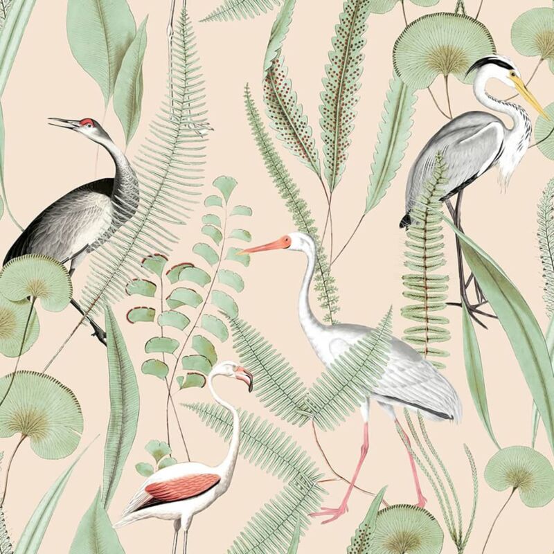 foto del prodotto dutch wallcoverings carta da parati chevron crema e menta