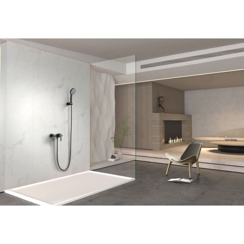 immagine 0 del prodotto kit doccia con monocomando modello roma colore nero finitura opaca imex 