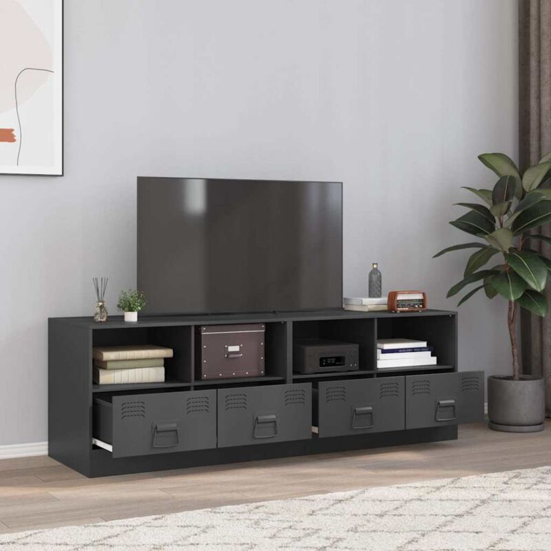 foto del prodotto vidaxl mobili tv 2 pz antracite 67x39x44 cm in acciaio