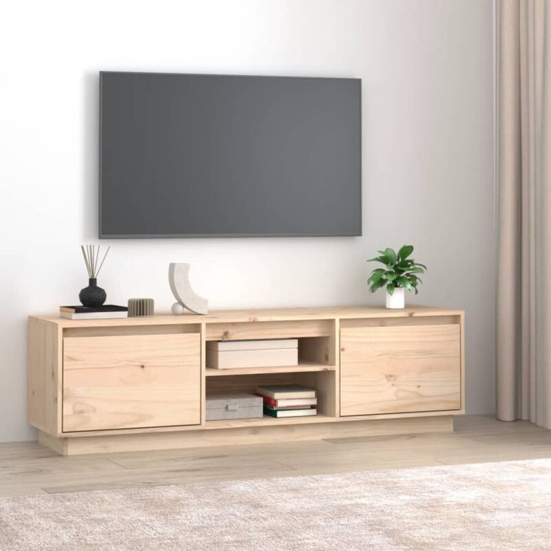 foto del prodotto vidaxl mobile porta tv 140x35x40 cm in legno massello di pino