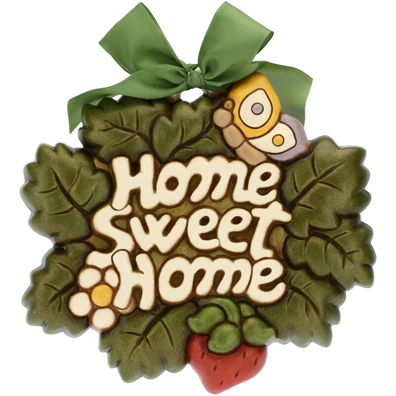 foto del prodotto thun formella grande sagomata home sweet home da appendere ceramica 23,8x20,5 cm linea home sweet home