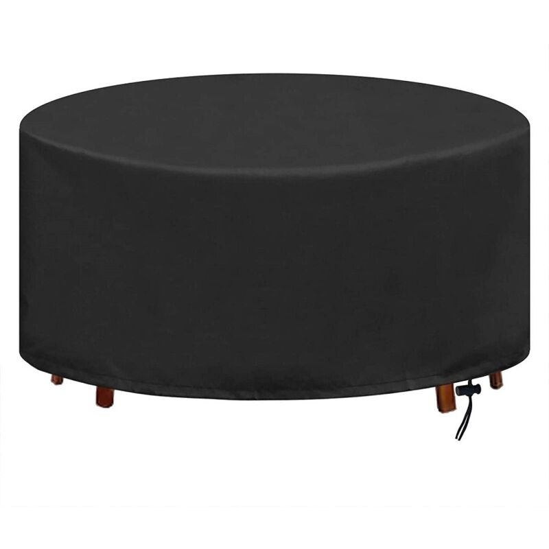 foto del prodotto copertura da giardino rotonda protezione impermeabile antivento anti uv resistente allo strappo copertura per tavolo oxford 210d, 230x100 cm