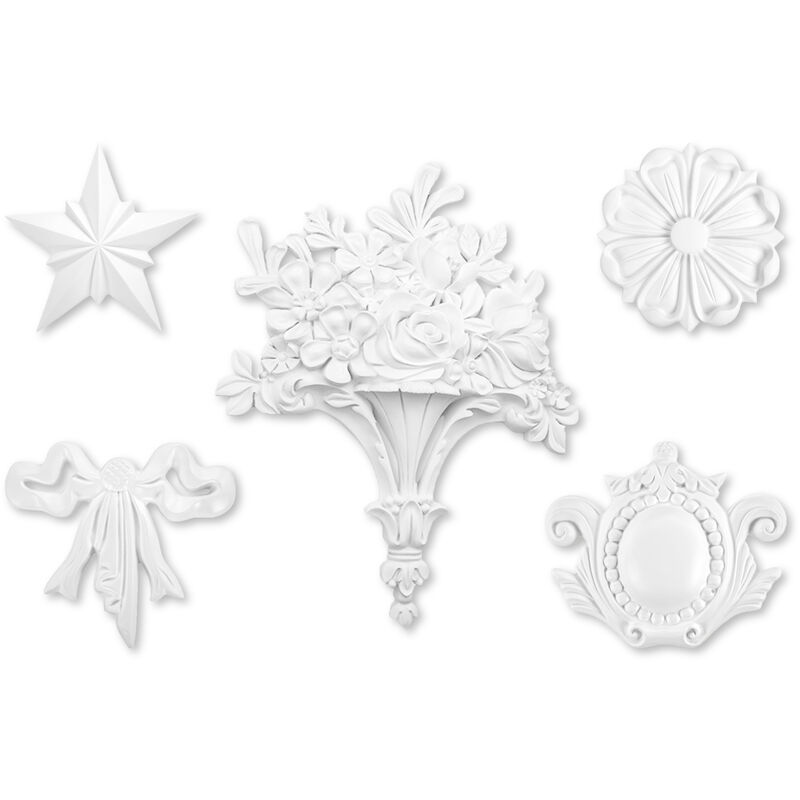 foto del prodotto 1 ornamento stucco pu, antiurto e duro decorazione grand decor grande selezione a614 fiore