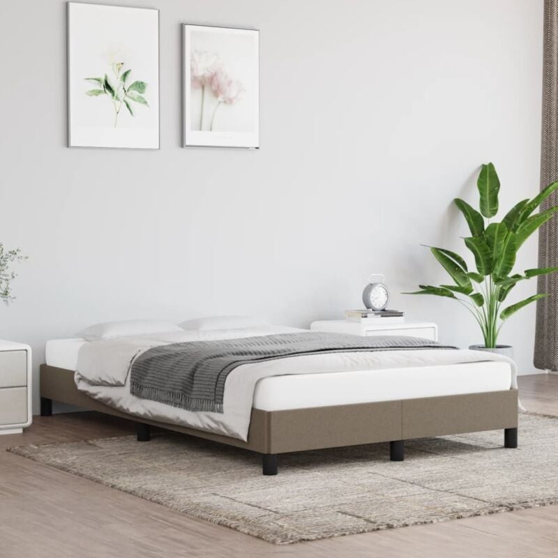 foto del prodotto vidaxl giroletto senza materasso tortora 120x190 cm tessuto