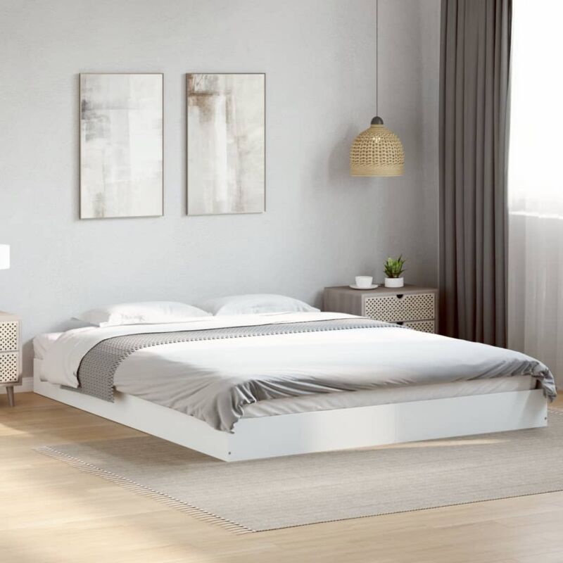 foto del prodotto vidaxl giroletto senza materasso bianco 160x200cm in legno multistrato