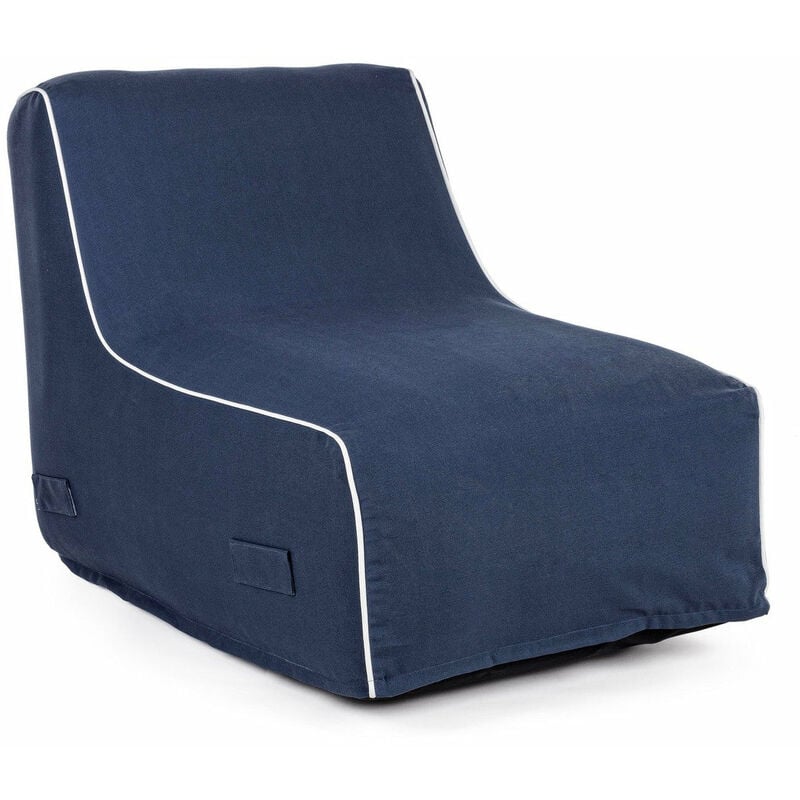 foto del prodotto poltrona pouf chaise lounge gonfiabile 90x60x70 cm in poliestere rihanna blu