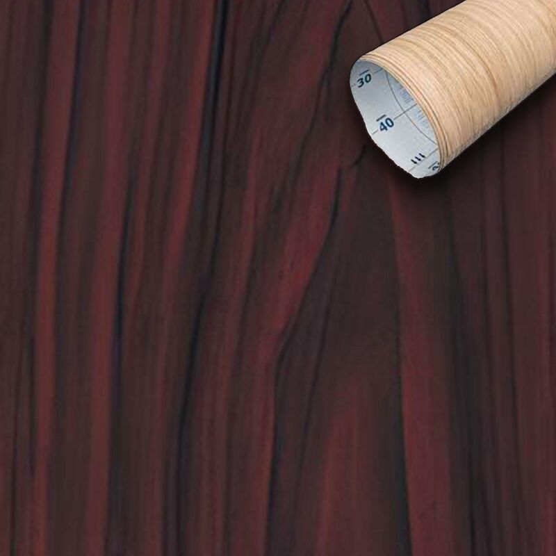 foto del prodotto rotolo 45cm x 2mt di pellicola adesiva effetto legno radica mogano 3d hd per mura e mobili