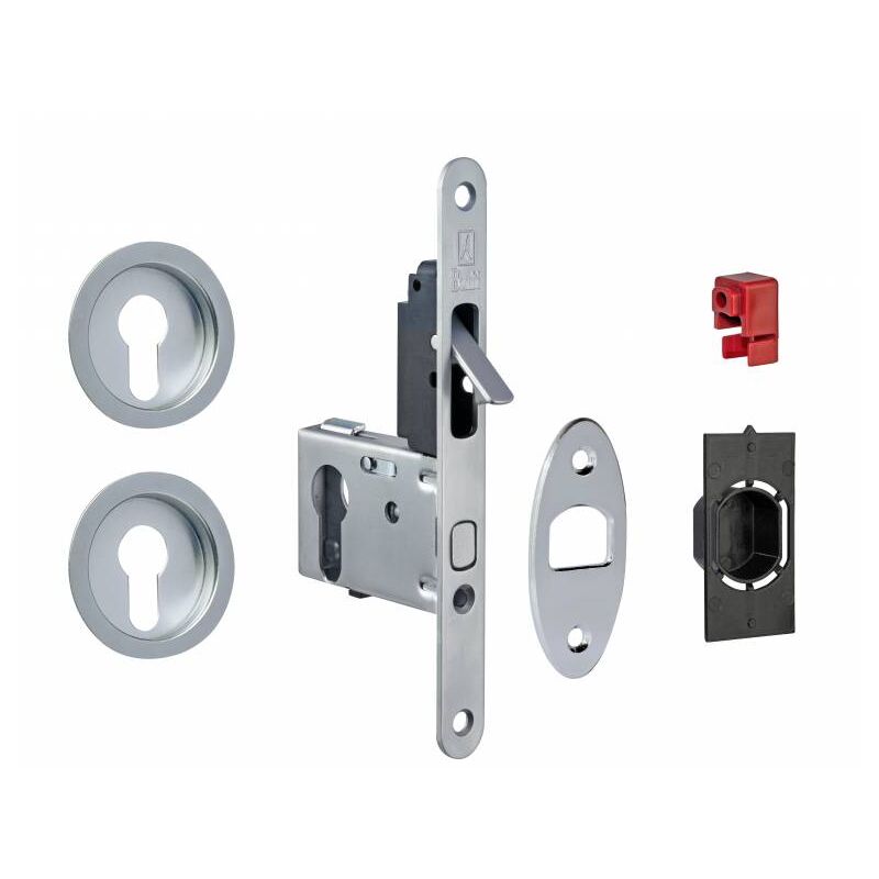 foto del prodotto bonaiti serrure pour porte coulissante ronde chrom e mat