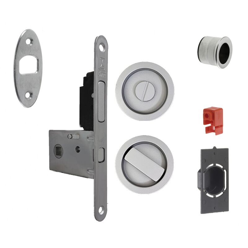 foto del prodotto bonaiti serrure pour porte coulissante ronde chrom e mat