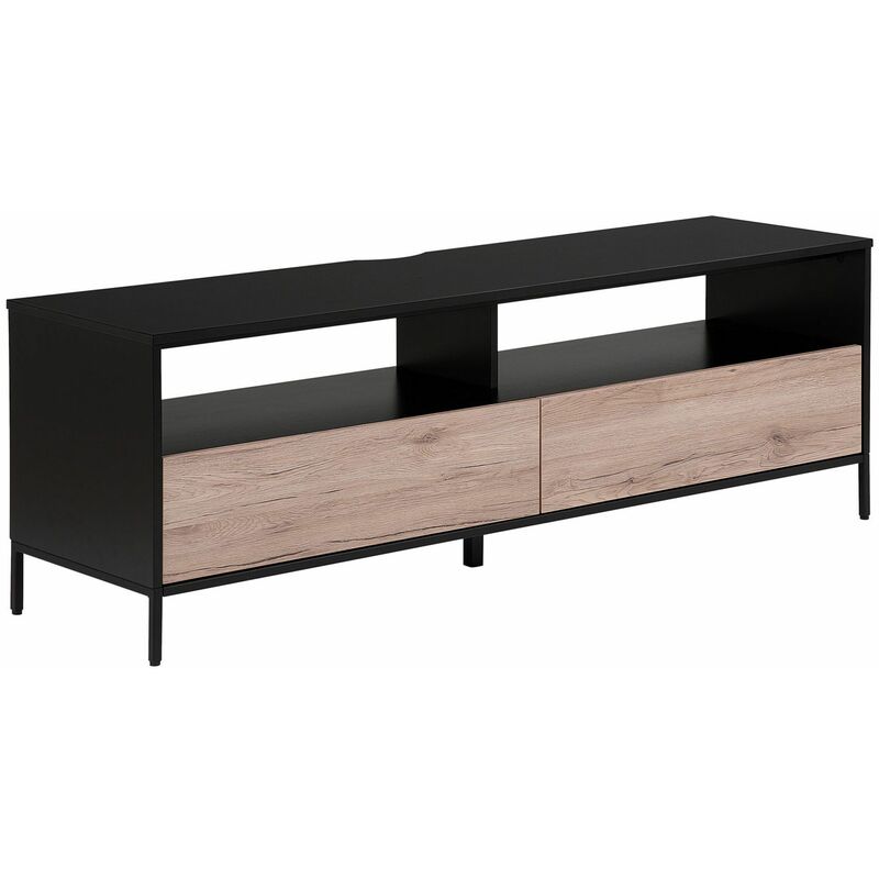 foto del prodotto mobile tv legno chiaro e nero sydney