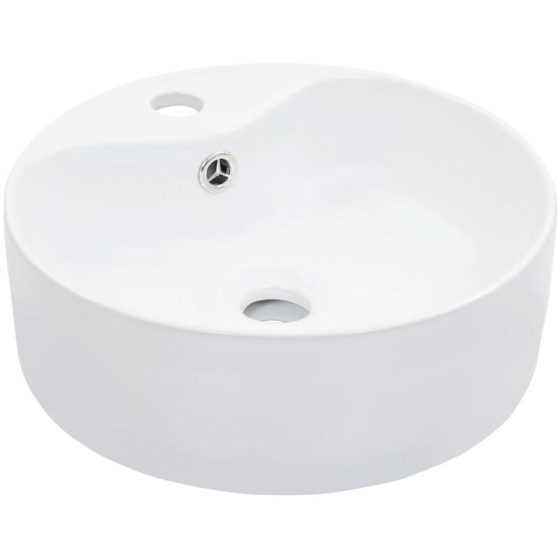 foto del prodotto vidaxl lavandino con troppopieno 36x13 cm in ceramica bianco