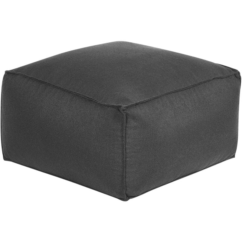 foto del prodotto beliani moderno pouf intrecciato da salotto 50 x 30 cm motivo nero mukki