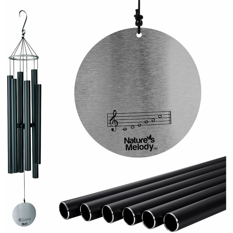 foto del prodotto nature s melody aureole tunes, campanello a vento ca. 28 71 cm nero