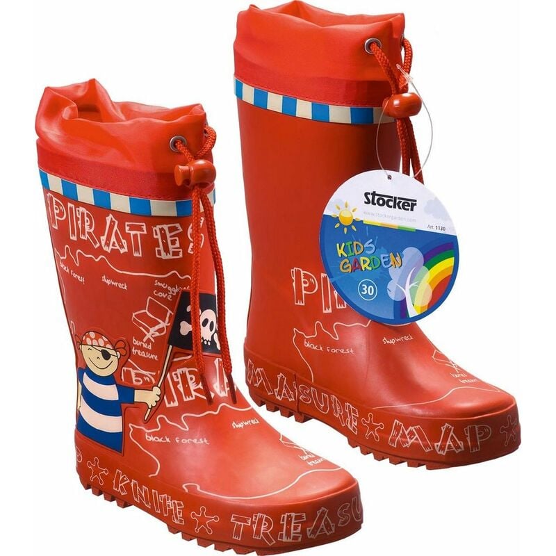 foto del prodotto stivali kids garden pirate rosso misura 28 stocker