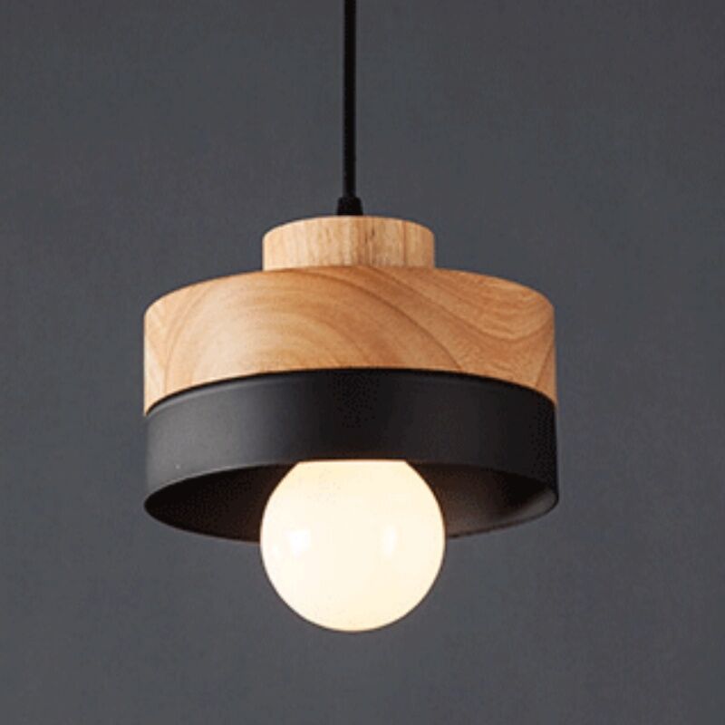 foto del prodotto lampada a sospensione industriale vintage lampadario da soffitto rotondo plafoniera illuminazione art d eco nero