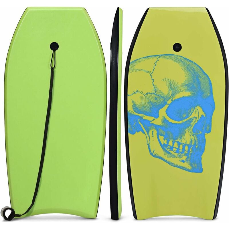 foto del prodotto mini tavola bodyboard body surf board 105cm, con guinzaglio, per surf e sport acquatici, per adulti e ragazzi