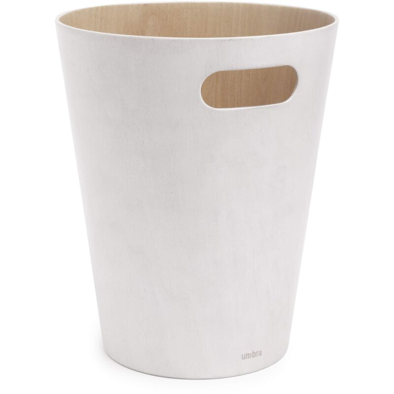 foto del prodotto umbra woodrow cestino della spazzatura, capacit 7,5 l, faggio europeo, bianco naturale