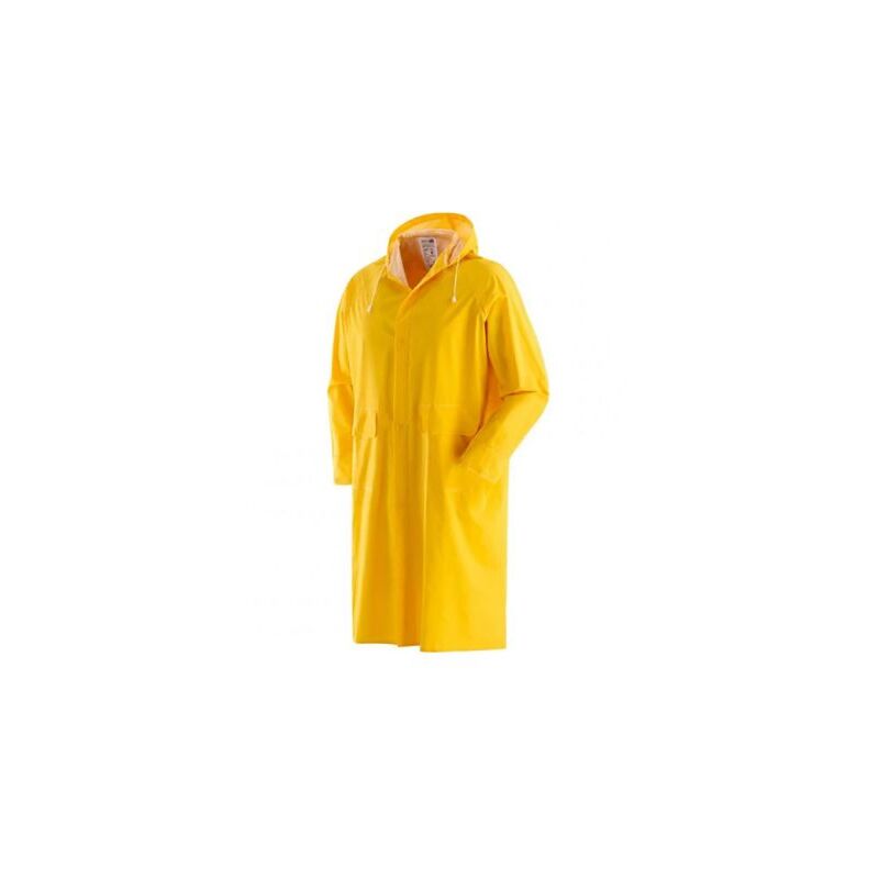 foto del prodotto impermeabile antipioggia con cappuccio in pvc da lavoro moto bici xl xxl 19476v xl giallo 19476 