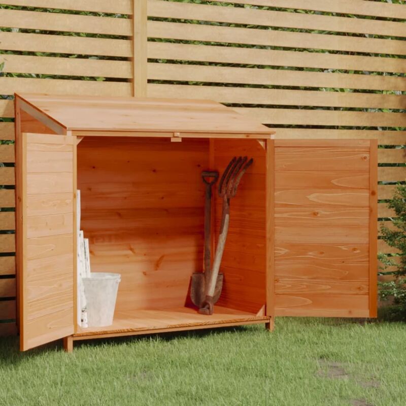 foto del prodotto vidaxl capanno da giardino marrone 102x52x112 cm legno massello abete