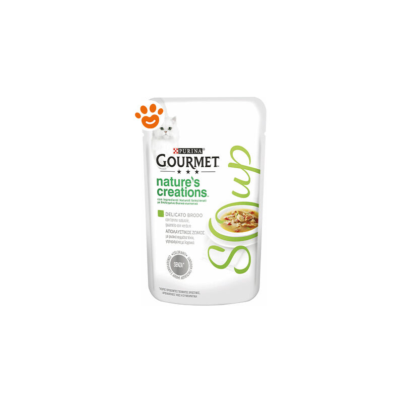foto del prodotto purina cat gourmet nature creations soup brodo tonno verdure purina cat gourmet nature creations soup brodo tonno verdure bustina da 40 gr