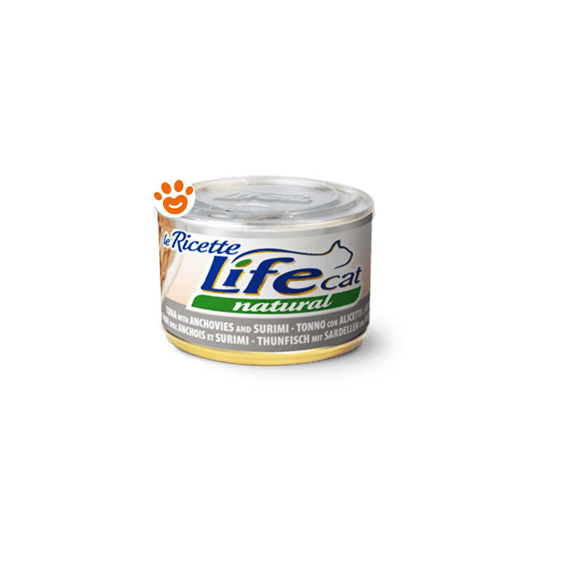 foto del prodotto cat natural le ricette tonnetto con alicette e surimi cat natural le ricette tonnetto con alicette e surimi lattina da 150 gr life
