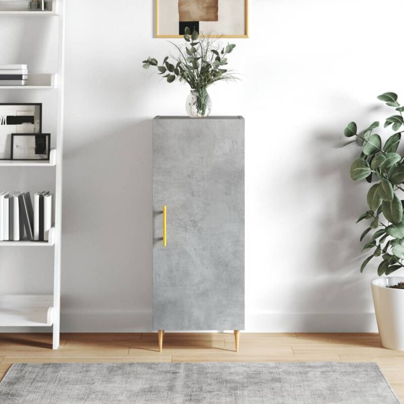 foto del prodotto vidaxl credenza grigio cemento 34,5x34x90 cm in legno multistrato