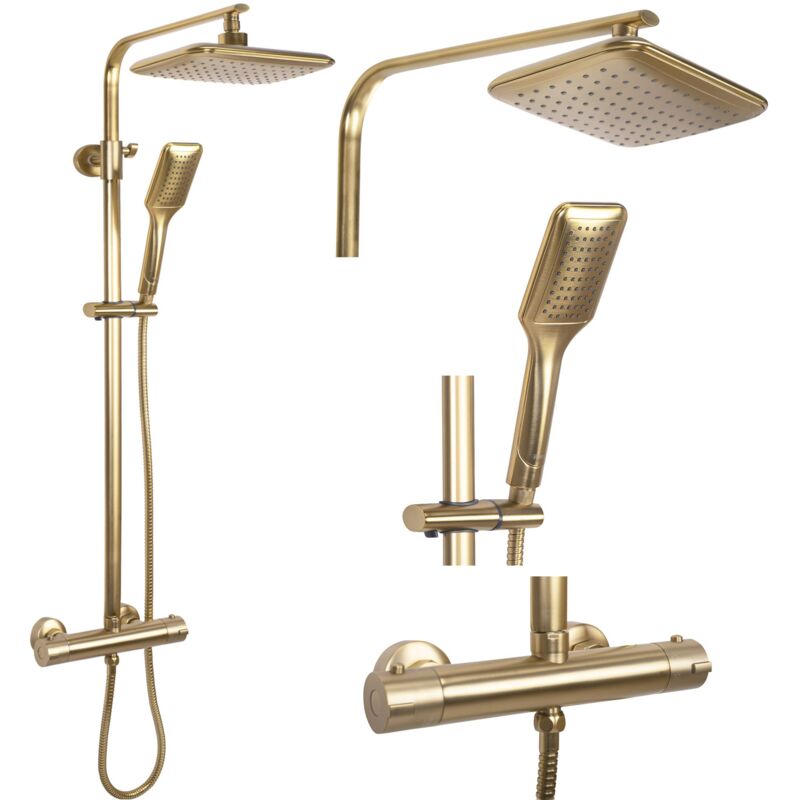 foto del prodotto set doccia da incasso rea tom brush gold