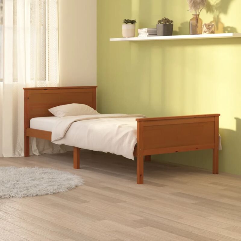 foto del prodotto vidaxl giroletto marrone ambra in legno massello di pino 100x200 cm