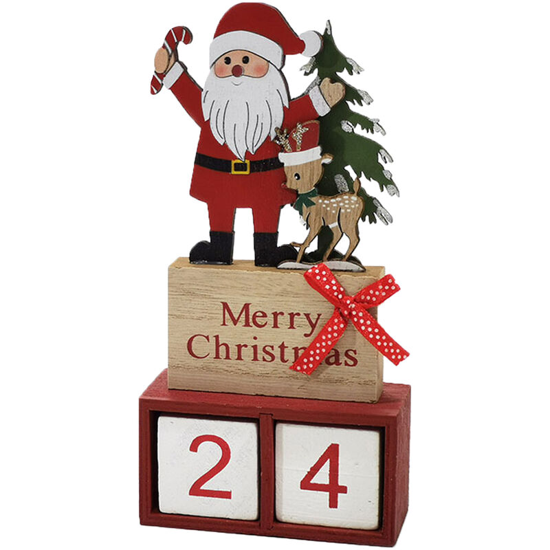 foto del prodotto calendario natalizio natale in legno decorazione avvento 434413
